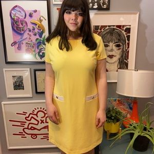 Tommy Hilfiger Yellow Vintage Mod Inspired Size 14